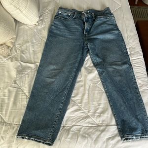 Women’s Madewell Size 31 The Perfect Vintage Straight Crop Jean